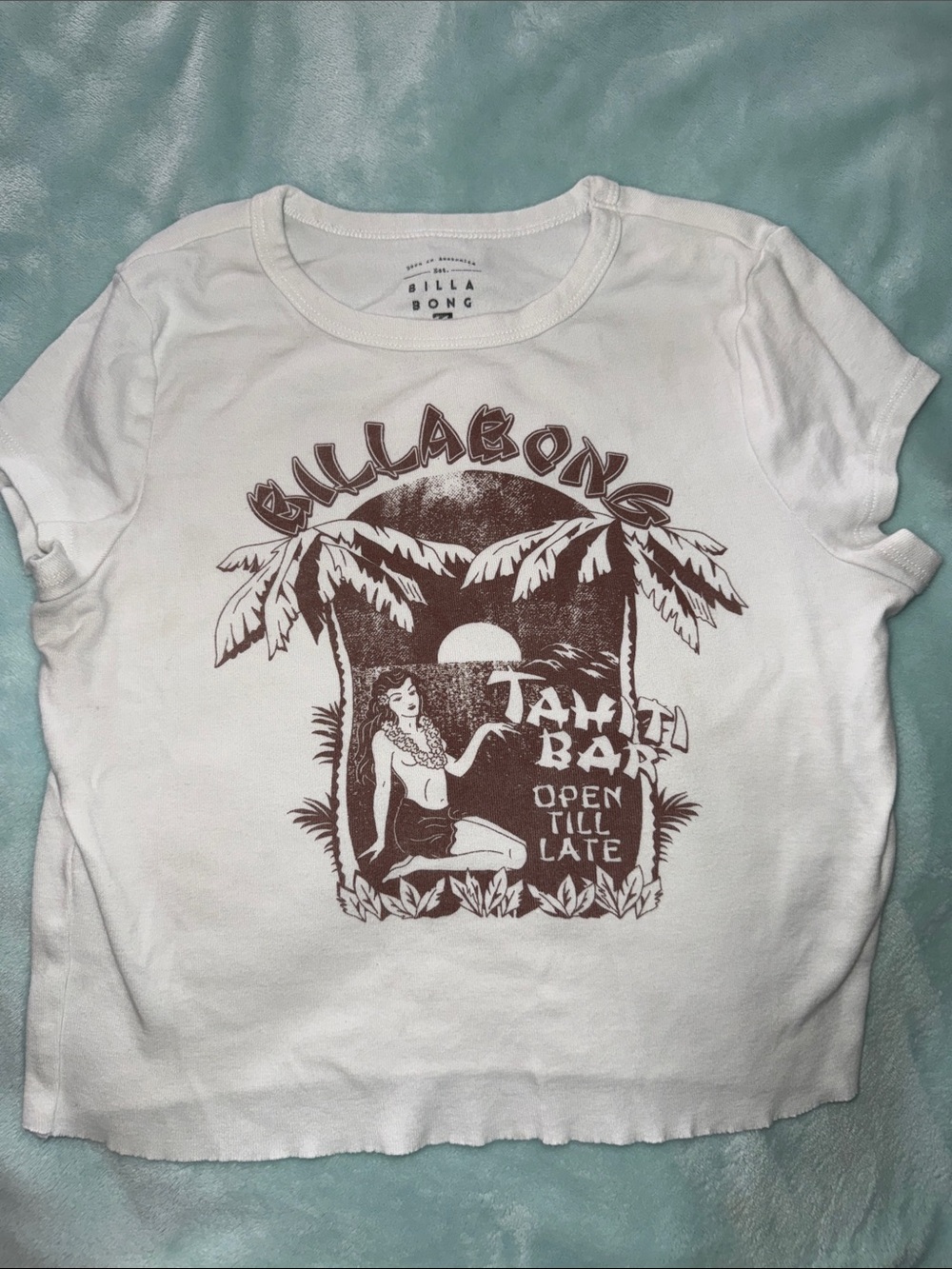 Billabong White Graphic Tee Sz Medium